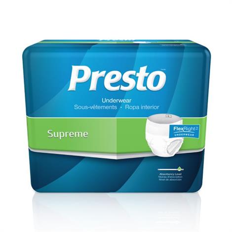 Presto Supreme FlexRight Protective Underwear,Large,18/Pack,4/Case,AUB24040