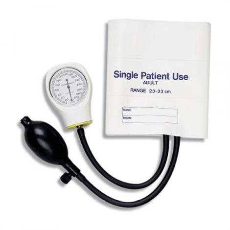 Mabis DMI Single-Patient Use Sphygmomanometer,Adult,Yellow,Range 23cm to 33cm,5/Pack,06-148-131