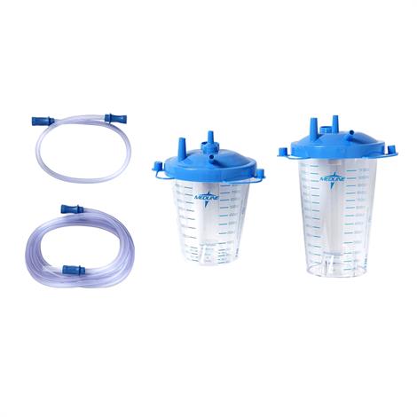 Medline Disposable Suction Canisters with Float Lids,850 CC Float Lid and Tubing,50/Pack,HCS7852