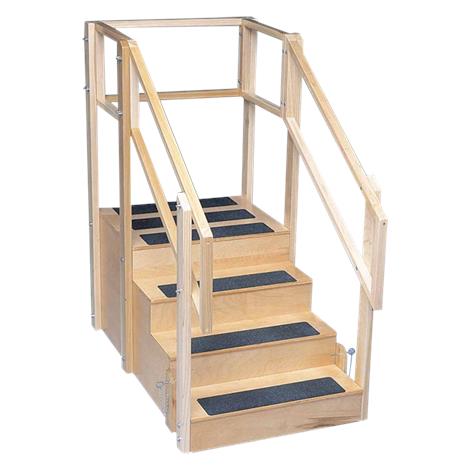 Bailey Straight Three Sided Training Stairs,30" Wide,Each,808