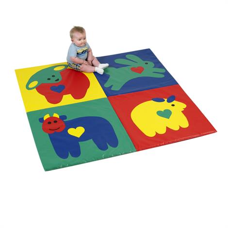 Childrens Factory Primary Love Activity Mat,60" x 60" x 1",Each,CF322-045