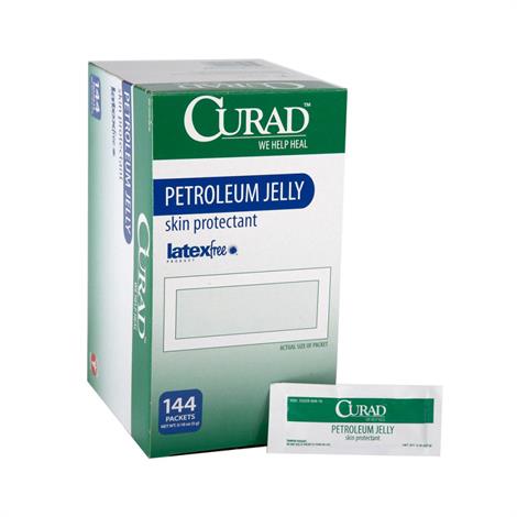Medline CURAD Petroleum Jelly,5g,Foil Packet,144/Pack,6Pk/Case,CUR005345