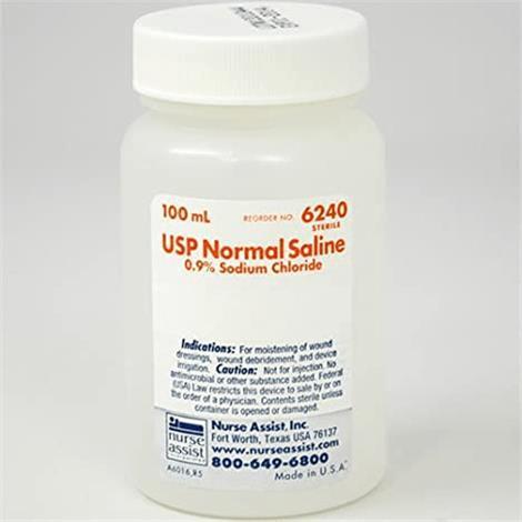 Nurse Assist USP Normal Sterile Saline For Irrigation,1000 mL USP Normal Saline,Bottle,6/Pack,6281