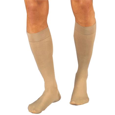 BSN Jobst Relief Knee High 20-30mmHg Compression Stockings with Silicone Band,Large,Full Calf,Open Toe,Pair,114751