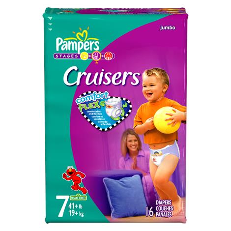 Cardinal Health Pampers Cruisers Diapers,Size 3,16 to 28lbs,144/Case,41539