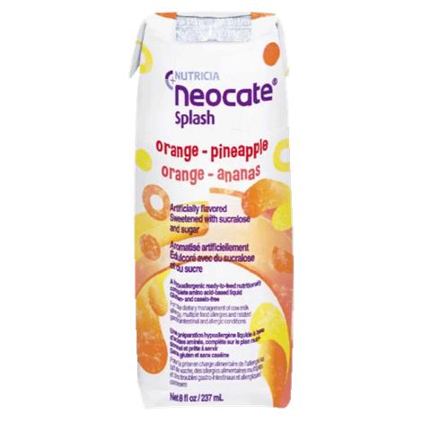 Nutricia Neocate Splashally Complete Ready-to-Drink Medical Food,Tropical Fruit,237ml (8fl oz),Tetra Pak,27/Case,122437