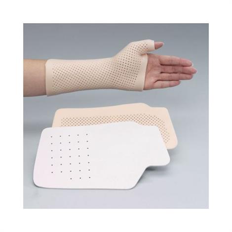 Rolyan Wrist and Thumb Spica Splint with IP Immobilization,Polyflex II 1/8" - 2% Perforated - White - Large,Each,81047398