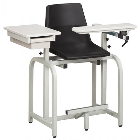 Clinton Standard Lab Series Extra-Tall  Drawing Chair with ClintonClean Flip-Arm and Drawer,0,Each,66022-P