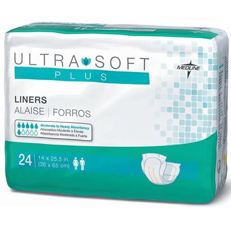 Medline Ultra-Soft Plus Incontinence Liners,Bariatric,20.5" x 33",Overnight Absorbency,White,72/Pack,ULTRASOFTBARI