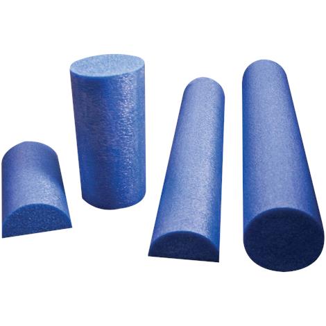 CanDo Six Inches Blue Foam Rollers,6" x 36",Half-Round,Each,#30-2152