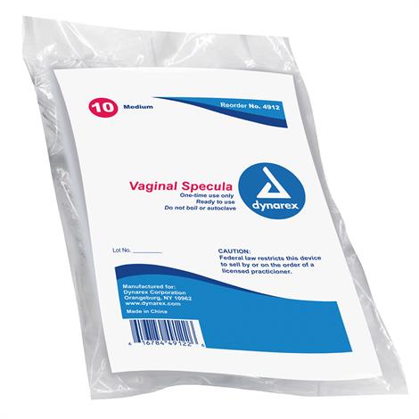 Dynarex Vaginal Specula,Medium,10/Pack,4912