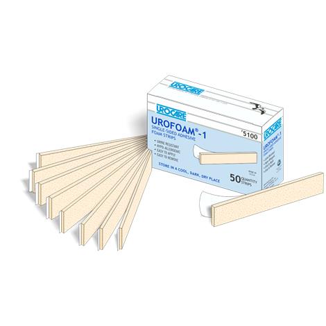 Urocare Urofoam Adhesive Foam Strips,Double Sided,50/Pack,5200