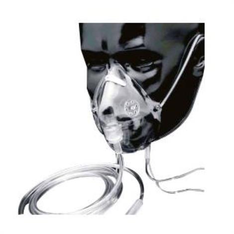 Salter Elongated Style High Concentration Mask,7 ft. Tubing,Adult,Each,8005-7-50
