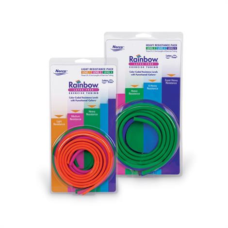 Norco Rainbow Latex-Free Exercise Tubing Resistance Packs,Heavy Resistance Pack,Each,NC95431