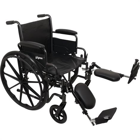 ProBasics K2 Standard Hemi Wheelchair,20" x 16" Seat With Swing-Away Footrests,Each,WC22016DS