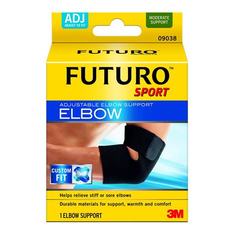 Futuro Sport Adjustable Neoprene Elbow Support,6.5" to 13.5",Each,9038