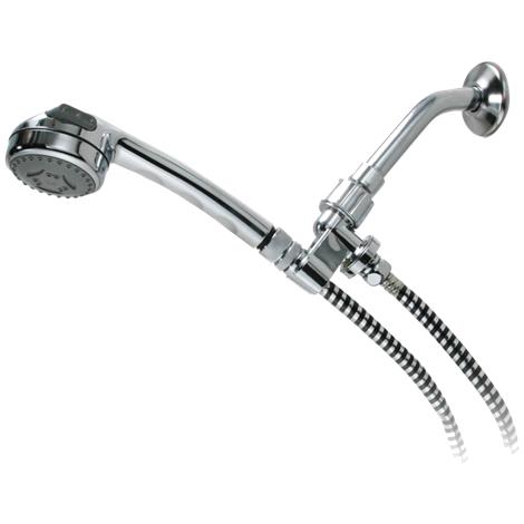 Drive Deluxe Handheld Shower Massager With Three Massaging Options,Chrome,Each,RTL12045