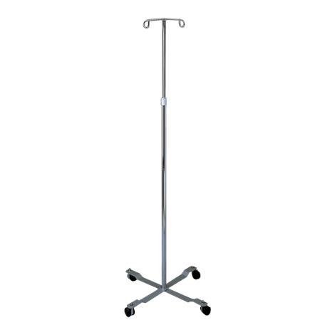 Drive Economy IV Pole with Four Legs and Removable Top,2-Hook,Chrome,Each,13033