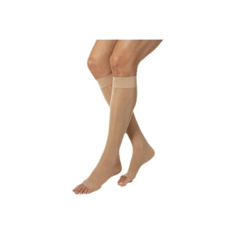BSN Jobst Ultrasheer Open Toe Knee-High 30-40mmHg Extra Firm Compression Stockings,Classic Black, Medium,Pair,119749