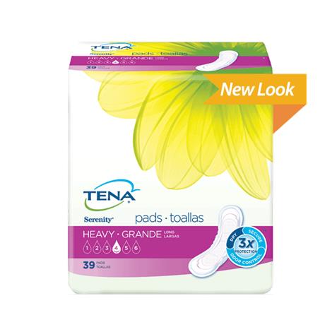TENA Serenity Heavy Absorbency Bladder Control Long Pads,Economy Pack,39/Pack,54295