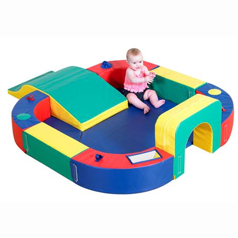 Childrens Factory Playring with Tunnel and Slide,76" x 56" x 16",Each,CF322-162