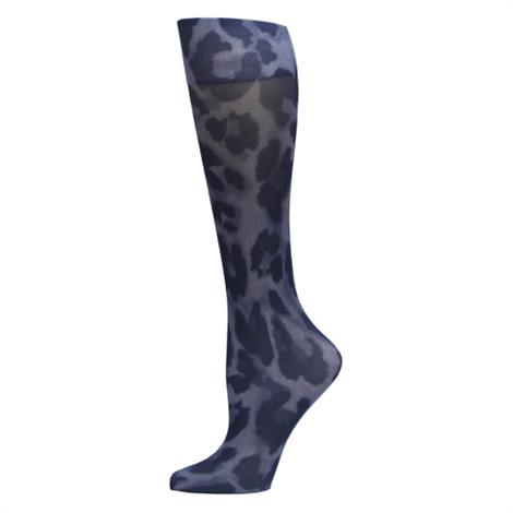 Complete Medical Cougar Denim Knee High Compression Socks,15-20mmHg,Cougar Denim Print,Pair,BJ255206