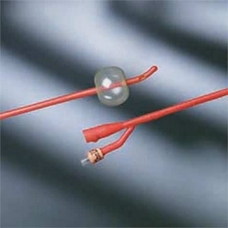 Bard Bardex Lubricath Two-Way Tiemann Model Red Foley Catheter With 5cc Balloon Capacity,14FR,12/Case,0102L14