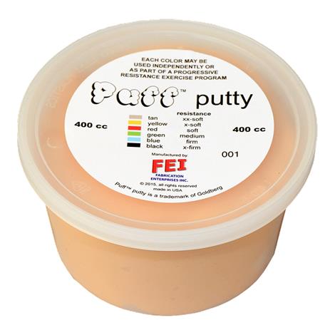 CanDo Puff LiTE 400cc Exercise Hand Therapy Putty,Medium, Green,Each,#10-1433