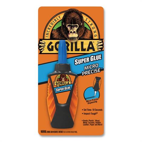 Gorilla Glue Super Glue Micro Precise,0.19 Oz, Dries Clear,4/Pack,GOR102862CT