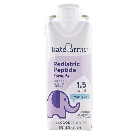 Kate Farms Pediatric Peptide 1.5 al Formula,Vanilla,8.45 oz,12/Case,BV06PLTAJ01