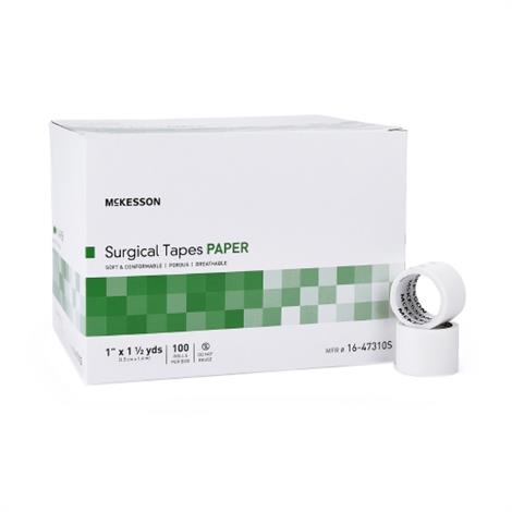 McKesson Paper Medical Tape,1/2"X 10Yd,White,NonSterile,Each,16-47305