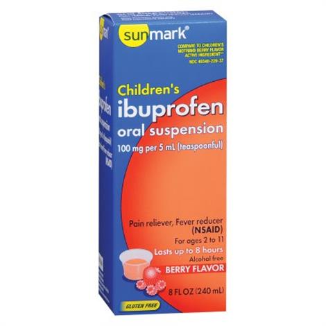 Mckesson Sunmark Ibuprofen Childrens Pain Relief,100mg / 5mL Strength,Grape Flavor,4oz,Each,1724517