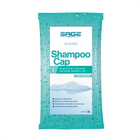Sage Comfort Rinse-Free Shampoo Cap,Shampoo Cap,40/Case,7909
