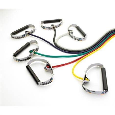 TheraBand Tubing with PVC Handles,Black, Special Heavy, 50,Each,81710953