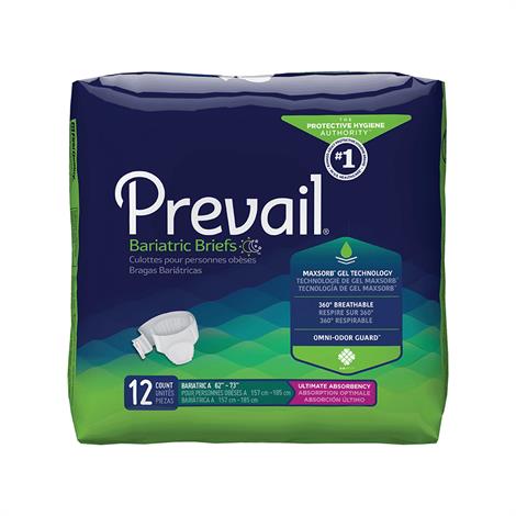 Prevail Specialty Size Briefs - Ultimate Absorbency,Small,Fits Waist 20" - 31",Green,16/Pack,6Pk/Case,PV-011