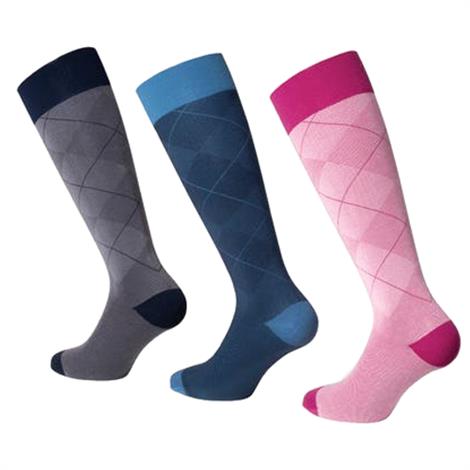 BSN Jobst Casual Pattern Closed Toe Knee High 20 - 30 mmHg Compression Socks Petite Style,Large,Ocean Blue,Pair,7337702