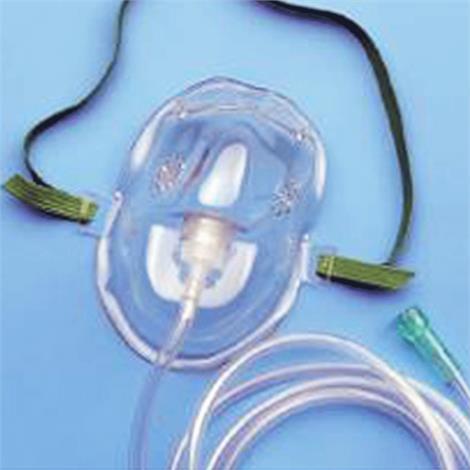 CareFusion Airlife Adult Medium Concentration Vinyl Oxygen Mask,With 7ft (84") Tubing,50/Case,1201