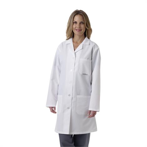 Medline Ladies SilverTouch Staff Length Lab Coats,Size: 16,Each,MDT11WHTST16E