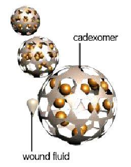 How does Cadexomer Iodine work?