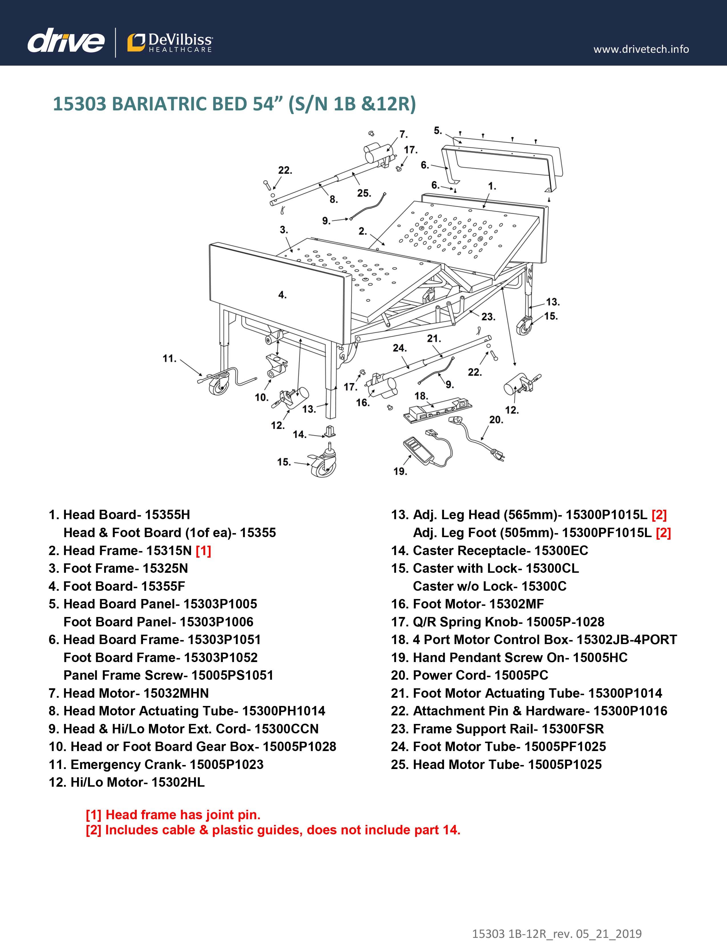 Buy Drive 15303 Full Electric 54” Bariatric Hospital Beds