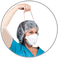Removing a particulate respirator mask